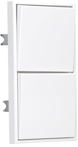 JUNG Serie LS 2x Wechselschalter Set Alpinweiß | mit 2x 506U Wippschalter Universal Einsatz, 2x LS990WW Wippe, LS982WW Rahmen 2-fach