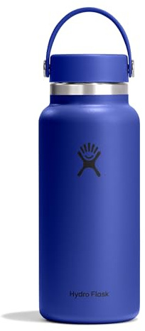 Hydro Flask – Wide Flex Cap 946 ml (32 oz) Bottle | Edelstahl, auslaufsicher – Kalt 24 Std., heiß 12 Std. isoliert – Capri Blue