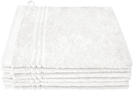 Dyckhoff Bio Nature Waschhandschuh Set, 6-TLG., GOTS, 500g/m², weiß | 16x21cm, zertifizierte Bio-Baumwolle, besonders weich und saugkräftig