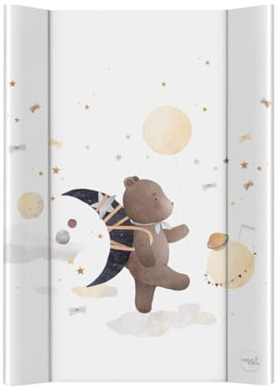 CEBA BABY Harte Wickelauflage 50x70 cm – Ultra Light Wickelbrett für Wickelkommode, leicht & stabil (Galactic Travel)