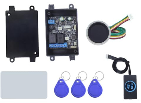 Awwertse Controller di Accesso Tramite Impronta Digitale con Modulo di Controllo Serratura Elettrica NFC, Modulo Relè, Interruttore A Induzione con Carta IC per Sblocco Fai-Da-Te Della Bicicletta