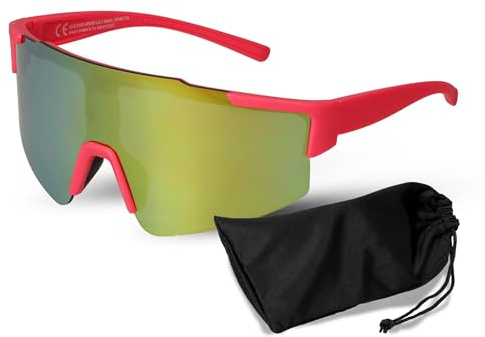 Sportbrille Schnelle Brille verspiegelt aus RPET - Fahrradbrille Festival | Radbrille, Partybrille, UV-Schutz, leicht, robust, Laufbrille, Sonnenbrille, Outdoor, recycelt