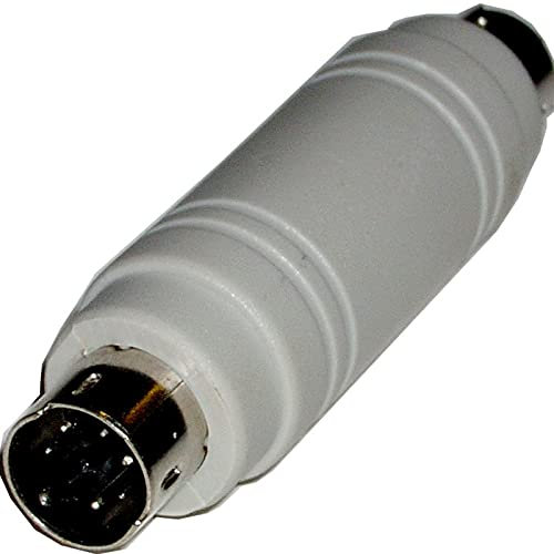 BeMatik - Adaptador de Conector PS2 miniDIN 6-Pin Macho a Macho