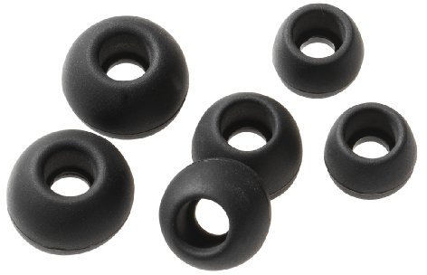 Vivanco EP10B Universal Silikon Ohrpolster für In-Ear (Größe: S/M/L) schwarz