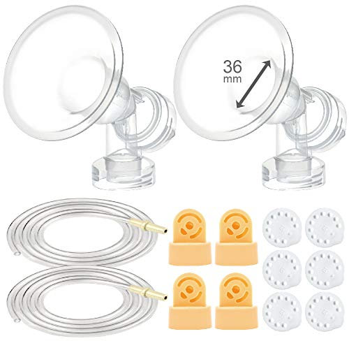 Maymom Breast Pump Kit for Medela Pump in style, 36 mm Breastshields (XX-Large)