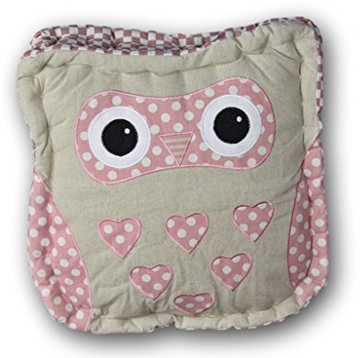 elbmöbel Eule Eulenkissen rosa braun Kissen Punkte Patchwork + Füllung Deko Stuhlkissen
