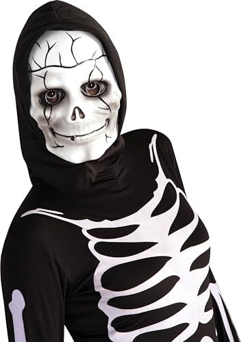 Rubies - S5090 - Skelettmaske mit Kapuze - Einheitsgröße