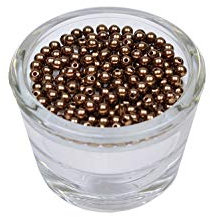 Creativery 200 Perlen 4mm braun 870 // Kuststoff Bastelperlen Drahtsterne Wachsperlen Perlenkette