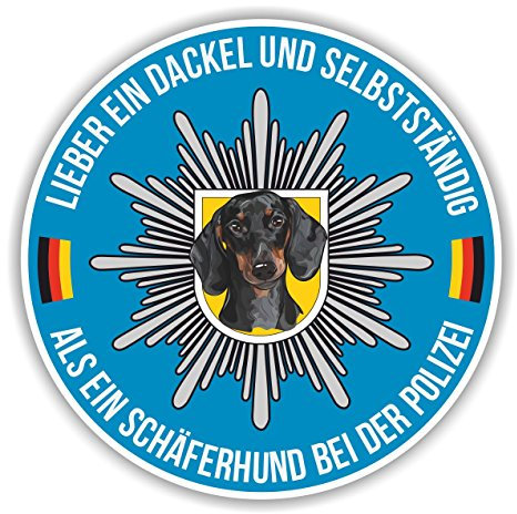 Polizei Dackel Auto Aufkleber HUND K9 reflex Hundeaufkleber autoaufkleber Hund Folie Hundemotiv Siviwonder