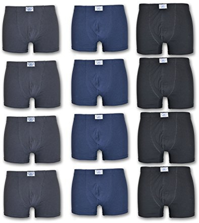 Fontana Calze, 12 Paia di Boxer Uomo in Cotone Elasticizzato