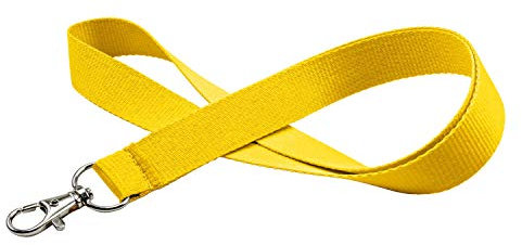 linie zwo ®, 10er Pack Schlüsselbänder 20mm, easy going Haken, Gelb