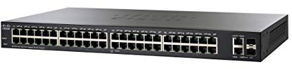 Commutateur Intelligent Cisco SG220-50, Combine 48 Ports Gigabit Ethernet (GbE) Plus 2 Gigabit Ethernet Mini-GBIC SFP, Protection à Vie limitée (SG220-50-K9-EU)