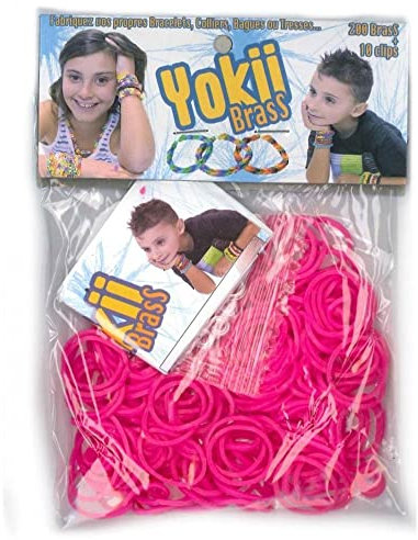 Elastiques pour bracelet YOKII Brass Rose Fluo - Loom Bands