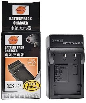 DSTE Travel and Car Charger Compatible with Fuji NP-40 NP-60 NP-95 NP-120 NP-30 NP-20B Panasonic DMW-S004E Drift HD170 Battery as BC-65N