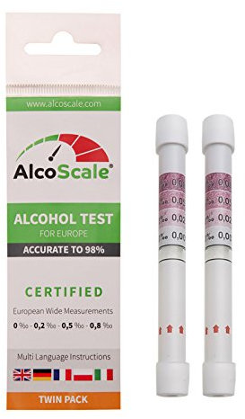 AlcoScale - Alkoholtester für Europa (DE, FR, IT, GB, PL) - Twin Pack