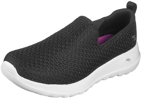 Skechers Women's Go Joy-15600 Walking Shoe, Black White, 2 UK Wide