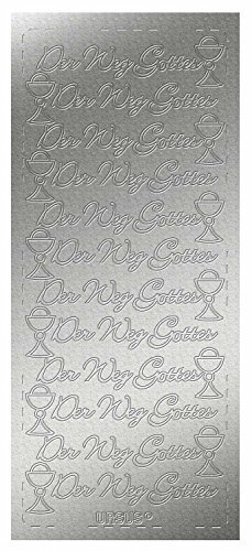 Ursus 593100114 - Kreativ Sticker Der Weg Gottes, silber, 5 Stickerbögen, selbstklebend, leicht abziehbar, ideal für Kartengestaltung, Scrapbooking und Dekorieren von Geschenken