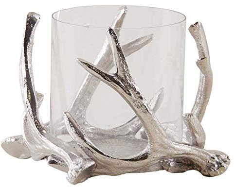 AUBRY GASPARD Photophore Bois de cerf en Aluminium Diamètre 16cm