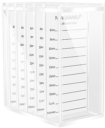 NAGARAKU Acrílico 5 Capas Extensiones de Pestañas Caja de Almacenamiento Contenedor de Exhibición de Maquillaje Soporte a Prueba de Polvo caja de Pestañas Postizas para Injerto 250 Tiras