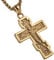 HZMAN Orthodoxe Kreuz Halskette für Männer Edelstahl Vintage Kruzifix Kreuz Anhänger Halskette Schmuck Geschenk (Gold)