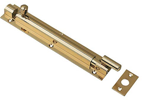Dzina Barrel Bolt Necked 150mm x 25mm (6 x 1 Inch) Brass Pack of 2