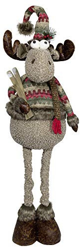 Trendyshop365 Weihnachtsdeko Elch Rentier Winter-Deko (50-80cm ausziehbare Beine - Modell 2)