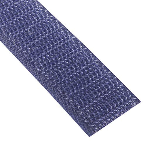 KLEBESHOP24 Cinta de gancho para coser, cinta macho, hook tape, sin adhesivo/azul marino, 20 mm x 3 m