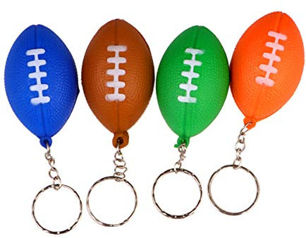 Amosfun 9 Pcs PU Mousse Rugby Pendentif Porte-Clés Doux Rugby Pendentif Porte-Clés Créatif Pendentif Porte-Clés (Couleur Mélangée Rugby)
