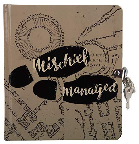 Sinoeem Harry Potter Mischief Managed Marauder's Map Lock & Key Diary für Kinder – mit 216 linierten Seiten – ab 6 Jahren