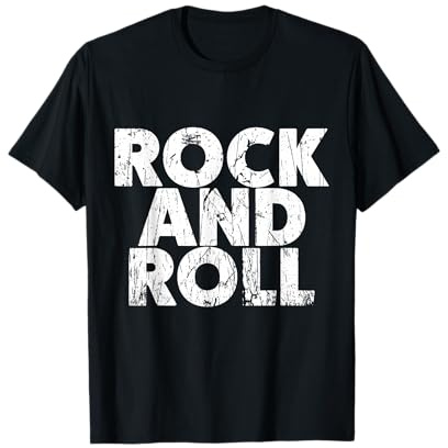 T-shirt Vintage Grunge Old Rock & Roll Music, Rock and Roll Maglietta
