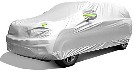 GORDITA Car Cover, SUV Waterproof Car Covers for Automobiles All Weather Season UV Hail Protection Snowproof Full Car Cover, Outdoor Full Cover Universal Fit SUV Up to 190’’