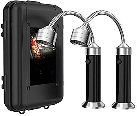 tooloflife BBQ Grill Lichter, Grill Lichter mit Magnetfuß Flexible Schwanenhals LED BBQ Lichter mit Aufbewahrungsbox für Grillen Camping 2 Pack