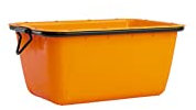 BAUZAUNWELT Mörtelwanne aus robustem HDPE-Kunststoff – schlagzäh, kranbar & stapelbar – stabile Bauwanne für Mörtel, Beton & Schüttgut