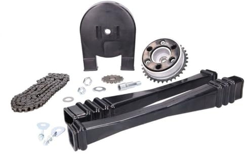 Antriebskit 14-tlg. Kette Ritzel Kettenrad kompatibel mit SIMSON S 50, S 51 | Komplettes 14-Teile-Set mit Kettenkasten und Zubehör laut Abbildung; kompatibel mit SIMSON S 53 Mofa; Fahrzeugtyp CLASSIC