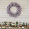Lavendel Kranz,KünstlicherSchleierkraut Blumenkranz Dekorativer Türkranz Künstlicher hängender Kranz Eukalyptus Dekorativer Kranz Lila für Tür Hochzeit Fenster Kamin Wand Outdoor GanzjährigDekoration
