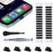 iPhone-Lautsprecherabdeckung mit Anti-Staub-Steckern, staubdichte Netzaufkleber für iPhone 14/13/12 Serie, Pro/Pro Max/Mini-Modelle, Anti-Staub-Set mit Pinzette, 5 Stück