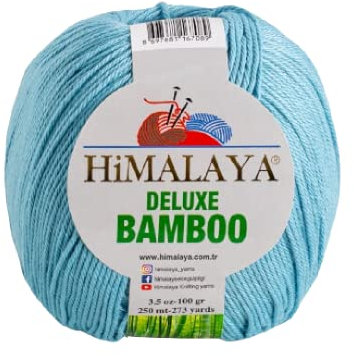 Strickfein Himalaya Deluxe Bamboo Wolle Strickgarn 60% Bambus 40% Baumwolle 100gr 124-16 Blau