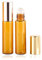 GNAUMORE Roll On Huiles Essentielles,2 Pcs Flacon Roll on en Verre,Marron Flacon Roll On Vide,pour Huile Essentielle,Rechargeable,Aromathérapie,Parfum,Massage,avec Bille en Acier Inoxydable