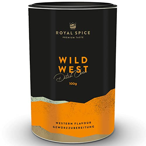 Royal Spice Wild West Dutch Oven Gewürze 100g - Intensiv-aromatische Dutch Oven Gewürzmischung für Schmorgerichte aller Art - Ideal auch für traditionelle Gerichte aus dem Kochtopf & BBQ