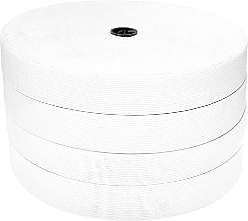 80 Meter Gummiband zum Nähen, in verschiedenen Breiten erhältlich, elastisches Band zum Nähen, breites elastisches Band, Gummi zum Nähen und Basteln, Gummi für Kleidung, (Weiß, 2 x 20 mm)