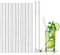 DONQL 10 Pcs Pailles en Verre Pailles en Verre Réutilisables avec 20cm de Longueur Écologique avec 2 Brosses de Nettoyage Pailles Transparentes Parfaites pour Cocktail au Café au Lait (Droites)