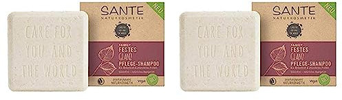 SANTE Naturkosmetik Festes Shampoo für glanzloses und normales Haar, Vegane Formel mit Bio-Birkenblatt und pflanzlichem Protein, Festes Glanz Pflege-Shampoo, 1 x 60 g (Packung mit 2)