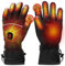 Beheizbare Handschuhe für Herren Damen, Wiederaufladbar 3 Stufige Beheizte Ski Handschuhe mit 5V 6000 mAh Typ-C Akkus, 7 Stunden Betriebsdauer, Wasserdicht für Klettern, Wandern, Radfahren, Camping(L)