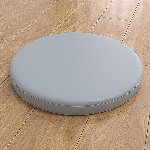 FANSU Sitzkissen Rund Memory Foam, Wasserdicht Waschbare Memory Schaum Stuhlkissen für Zuhause, Küche, Esszimmer, Garten, Büro Innen/Outdoor Sitzpolster (Durchmesser 40cm,Grau)