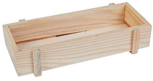 Knadgbft Macetas, macetas de madera para suculentas, macetas rectangulares rectangulares, caja de almacenamiento de escritorio, 1 unidad