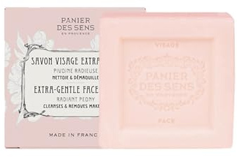 Panier des Sens – Feste Gesichtsreinigung mit Sheabutter & Pfingstrose – Extra-mild, feuchtigkeitsspendend & Make-up-Entferner – 98% natürlich – Made in France – 100 g