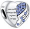 Rimgoris 925 Sterling Silber Charm für Damen Armbänder Halskette LOVE Heart Gattin Charm Armband für Damen