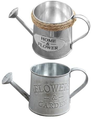 Ciieeo 2piezas Regadera De Hierro Regaderas De Jardín Hervidor De Agua Decoración Rústica Asa para Riego Fácil