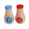 Zghhc Kitchen Pretend Toy 2pcs/set Wooden Condiments Play Food Set Miniature Cooking Accessories for Kids Play Kitchen