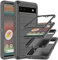 for Google Pixel 6A Case Pixel 6A Case,[No Screen Protector] Drop Proof 3-Layer Durable Cover/Shockproof Armor Drop Protection Solid Rubber Case for Google Pixel 6A 6.1-Black